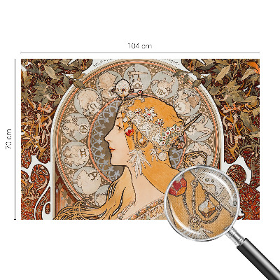 Peel and stick wallpaper mural with a zodiac-themed elegant design
