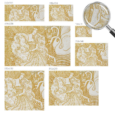Self-adhesive wall mural Feminine elegance