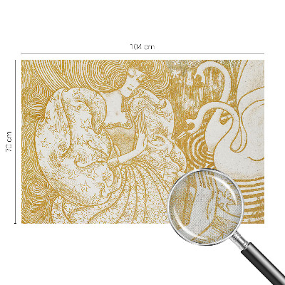 Self-adhesive wall mural with a feminine elegance design