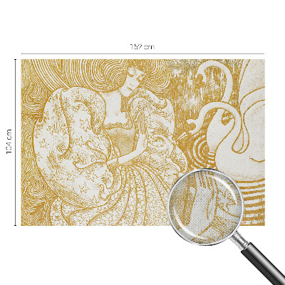 Self-adhesive wall mural with a feminine elegance design