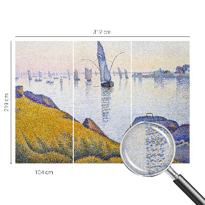 Self-adhesive photo wallpaper with a sailboat reflection motif