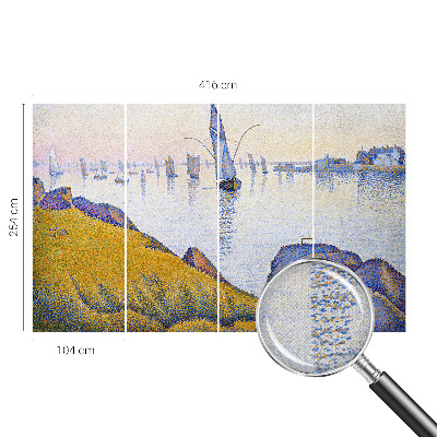 Self-adhesive photo wallpaper with a sailboat reflection motif