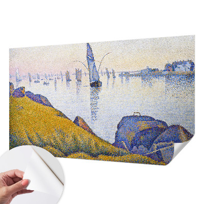 Self-adhesive photo wallpaper with a sailboat reflection motif