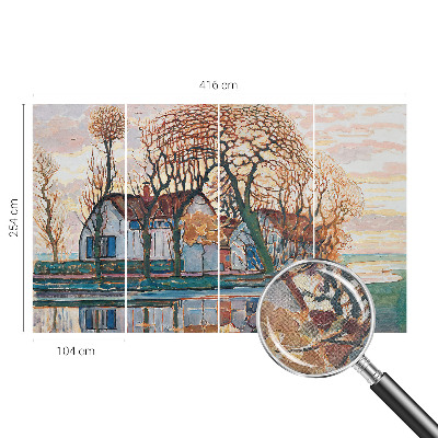 Removable wall mural wallpaper Idyllic landscape