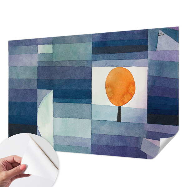 Stick-on wall mural with an abstract tree design