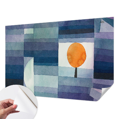 Stick-on wall mural with an abstract tree design