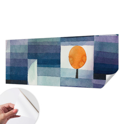 Stick-on wall mural with an abstract tree design