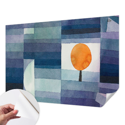 Stick-on wall mural with an abstract tree design
