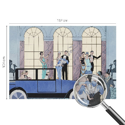 Removable wall mural with an Art Deco design