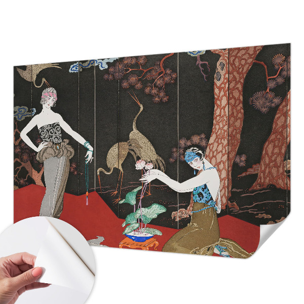 Peel and stick wall mural for living room with an elegant scene