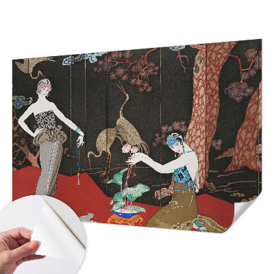 Peel and stick wall mural for living room with an elegant scene
