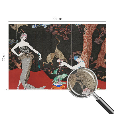 Peel and stick wall mural for living room with an elegant scene