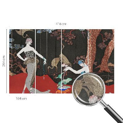 Peel and stick wall mural for living room with an elegant scene
