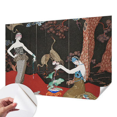 Peel and stick wall mural for living room with an elegant scene