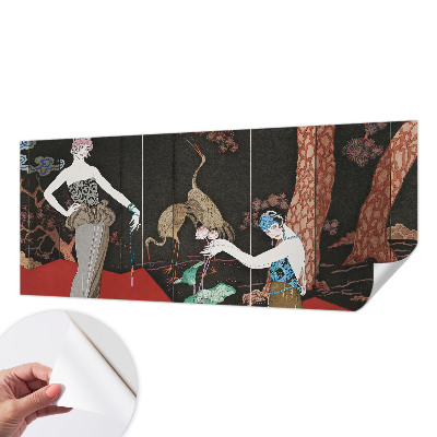 Peel and stick wall mural for living room with an elegant scene