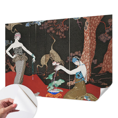 Peel and stick wall mural for living room with an elegant scene