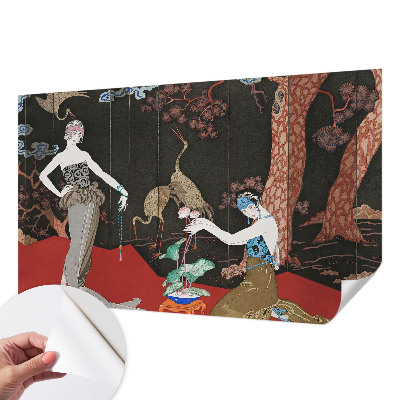 Peel and stick wall mural for living room with an elegant scene