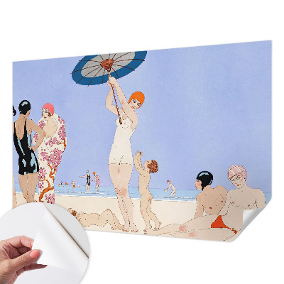 Peel and stick wall mural for bedroom Retro beach