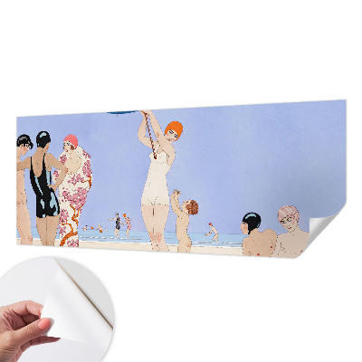 Peel and stick wall mural for bedroom Retro beach