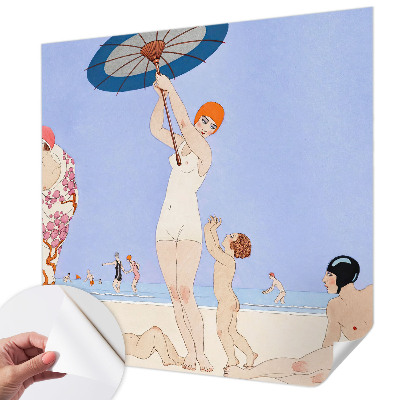 Peel and stick wall mural for bedroom Retro beach
