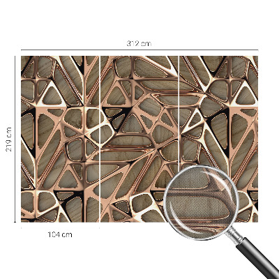 Peel and stick wall mural for kids' room with a geometric pattern