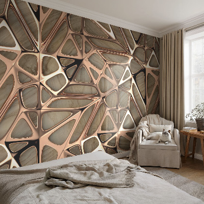 Peel and stick wall mural for kids' room with a geometric pattern