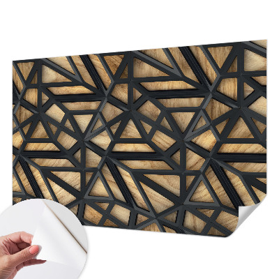 3D wall mural Geometric connection