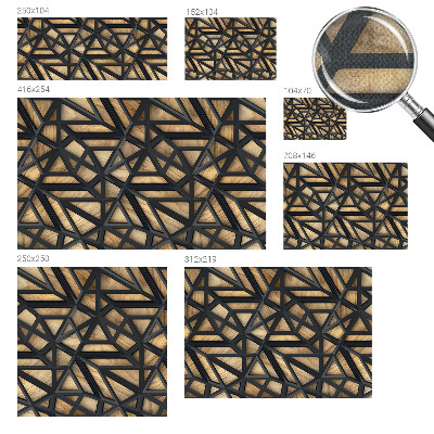 3D wall mural with a geometric connection motif