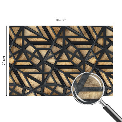 3D wall mural with a geometric connection motif