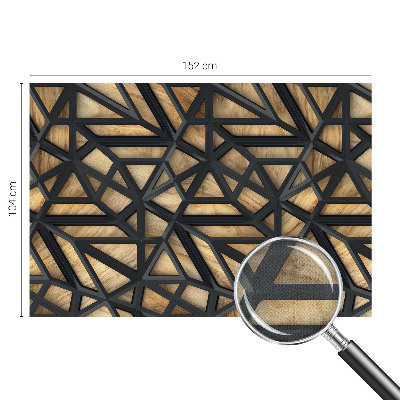 3D wall mural with a geometric connection motif