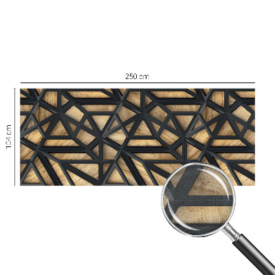 3D wall mural with a geometric connection motif