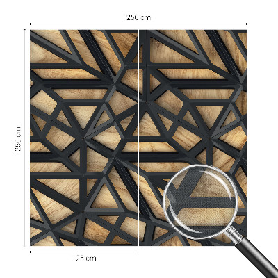 3D wall mural with a geometric connection motif
