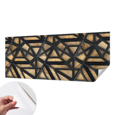 3D wall mural with a geometric connection motif