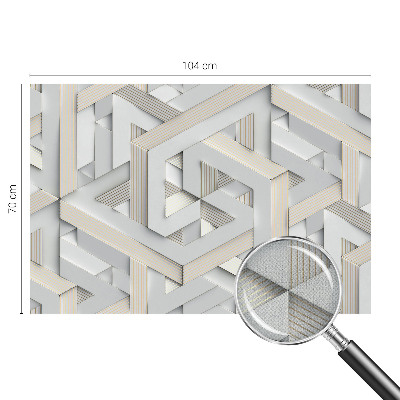 Nursery wall mural with illusory forms design