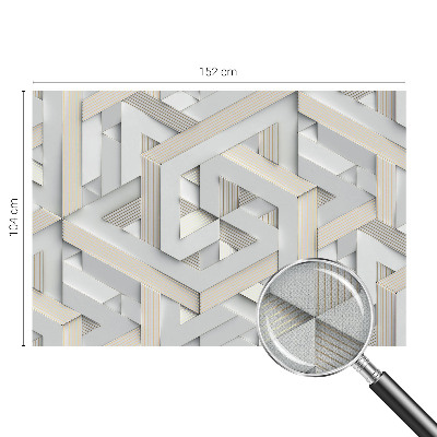 Nursery wall mural with illusory forms design
