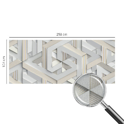 Nursery wall mural with illusory forms design