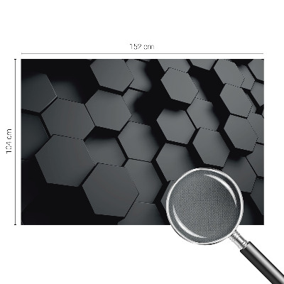 3D photo wallpaper mural with a 3D hexagon pattern