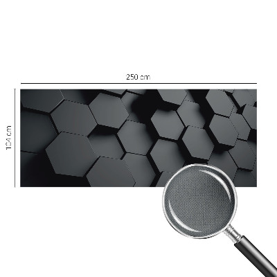 3D photo wallpaper mural with a 3D hexagon pattern