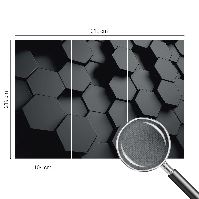 3D photo wallpaper mural 3D hexagons