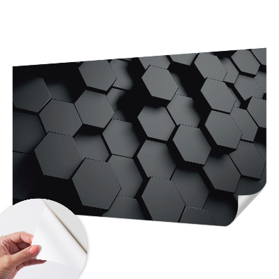 3D photo wallpaper mural 3D hexagons