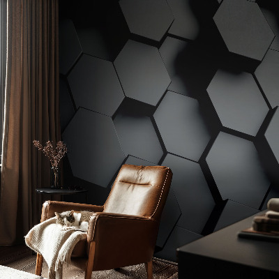 3D photo wallpaper mural 3D hexagons