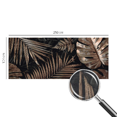 Children's wall mural with an exotic leaves design