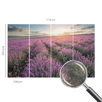 Baby room wall mural Lavender fields