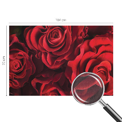 Peel and stick wall mural with a red rose design