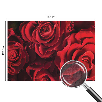 Peel and stick wall mural with a red rose design