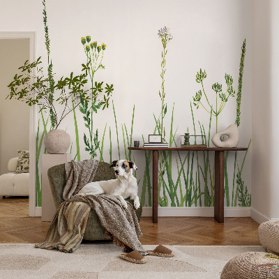 Self-adhesive photo wallpaper with a subtle floral motif