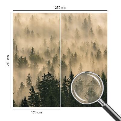 Peel and stick wall mural for living room Forest fog