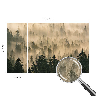 Peel and stick wall mural for living room Forest fog