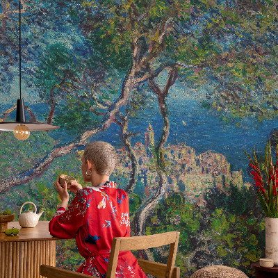 Removable wall mural wallpaper with Mediterranean views