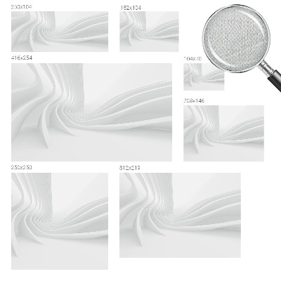 Removable wall mural with a fluid lines design